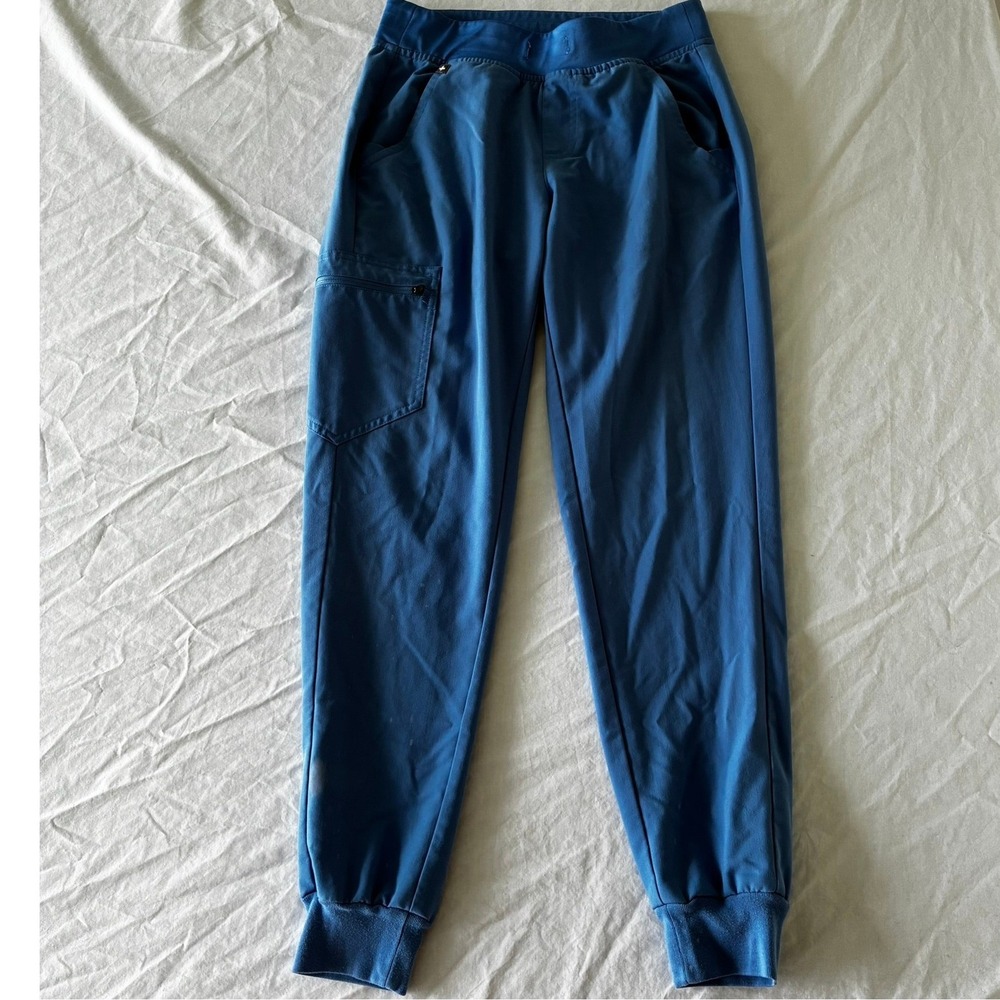 FIGS Technical Collection Scrub Joggers XS Ceil Blue Cargo W18SW2005
